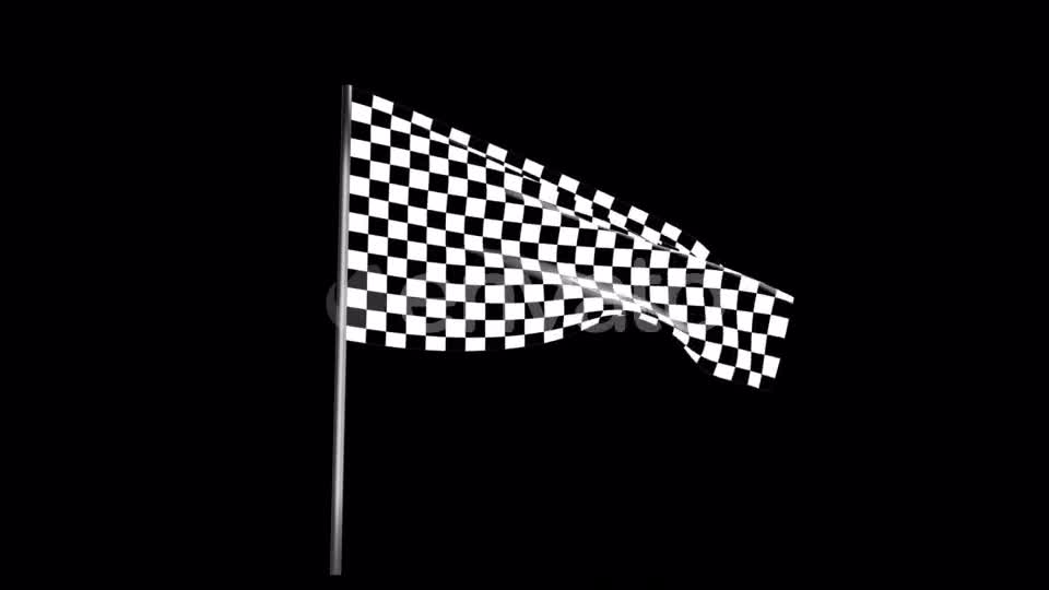 Checkered Race Flag Waving with an Alpha Channel Videohive 22040924 Motion Graphics Image 1