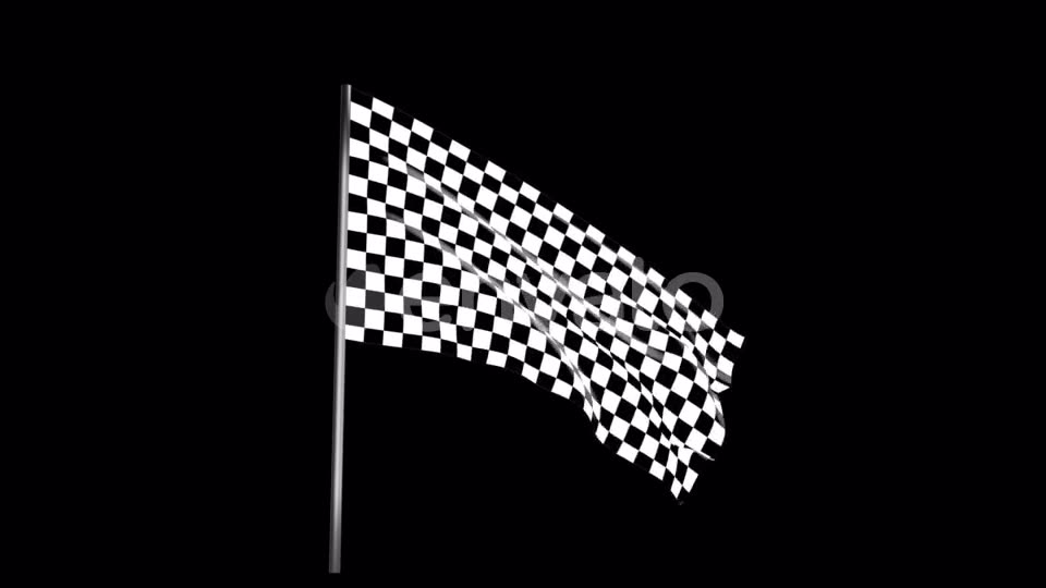 Checkered Race Flag Waving with an Alpha Channel Videohive 22040924 Motion Graphics Image 3