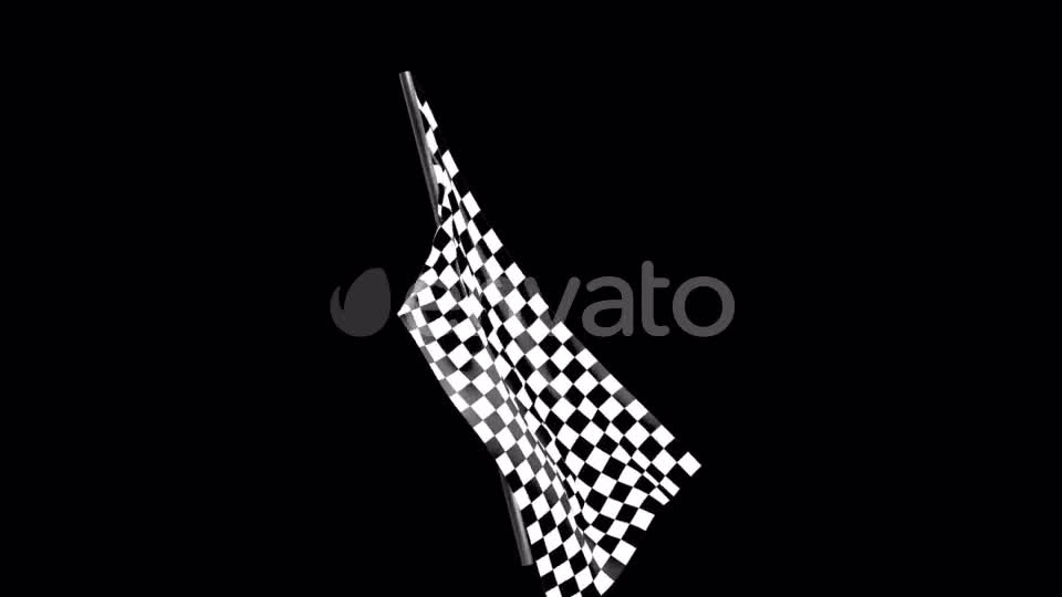 Checkered Race Flag Waving with an Alpha Channel Videohive 22040918 Motion Graphics Image 1