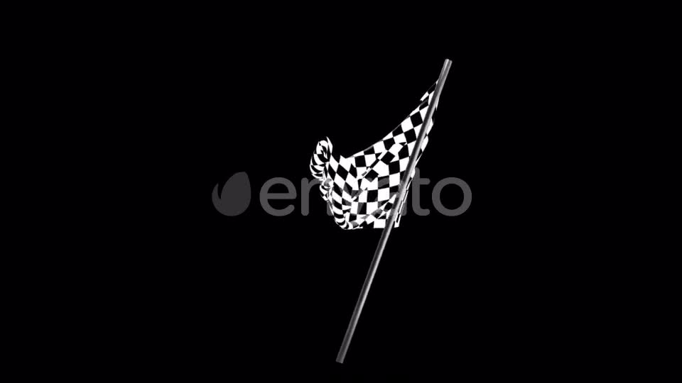 Checkered Race Flag Waving with an Alpha Channel Videohive 22040918 Motion Graphics Image 2