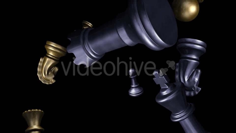 Chess Pieces Falling Gold & Silver Videohive 8950737 Motion Graphics Image 11