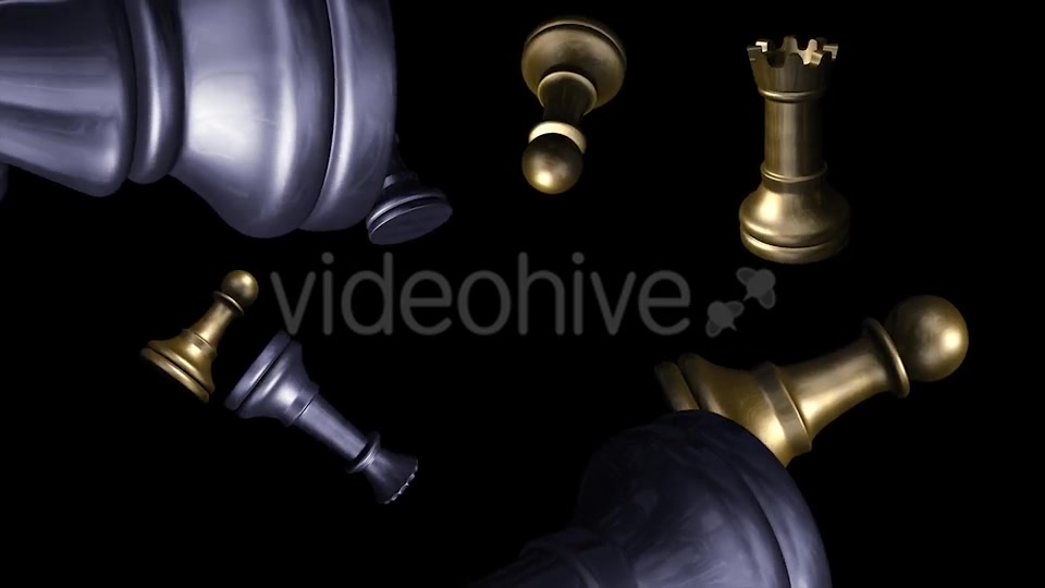 Chess Pieces Falling Gold & Silver Videohive 8950737 Motion Graphics Image 12