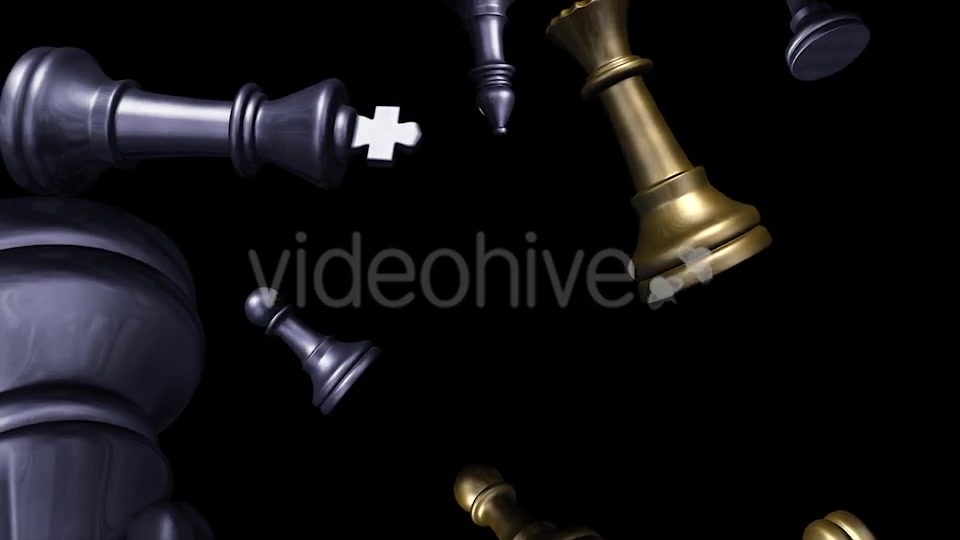 Chess Pieces Falling Gold & Silver Videohive 8950737 Motion Graphics Image 13