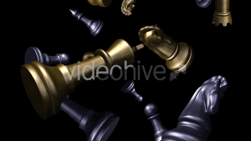 Chess Pieces Falling Gold & Silver Videohive 8950737 Motion Graphics Image 2