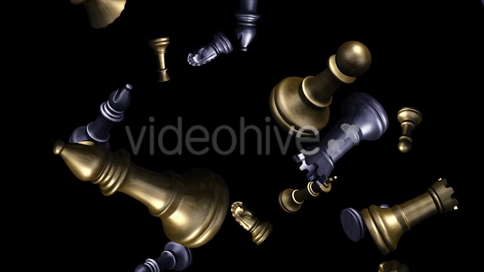 Chess Pieces Falling Gold & Silver Videohive 8950737 Motion Graphics Image 3