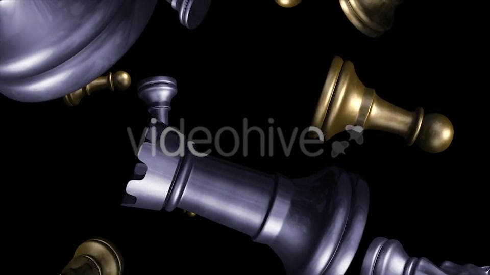 Chess Pieces Falling Gold & Silver Videohive 8950737 Motion Graphics Image 5