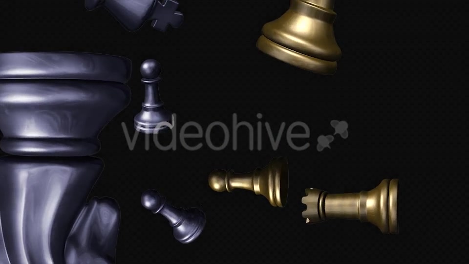 Chess Pieces Falling Gold & Silver Videohive 8950737 Motion Graphics Image 6