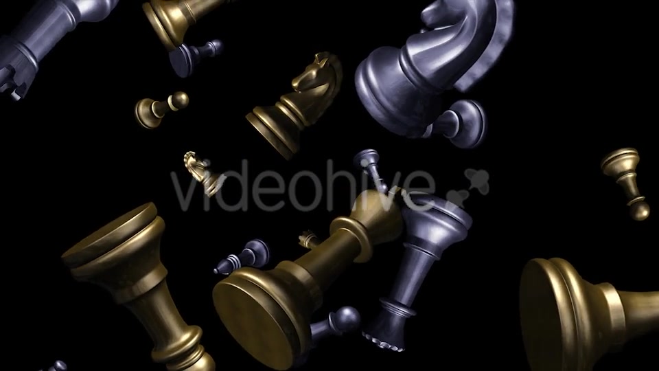 Chess Pieces Flying Gold & Silver Videohive 8950787 Motion Graphics Image 12