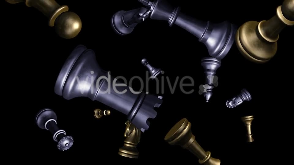 Chess Pieces Flying Gold & Silver Videohive 8950787 Motion Graphics Image 2