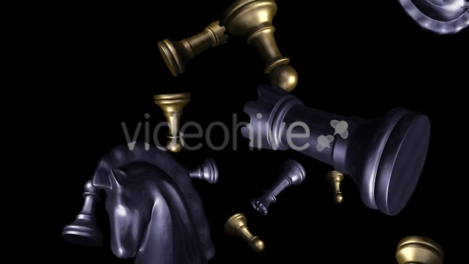 Chess Pieces Flying Gold & Silver Videohive 8950787 Motion Graphics Image 3