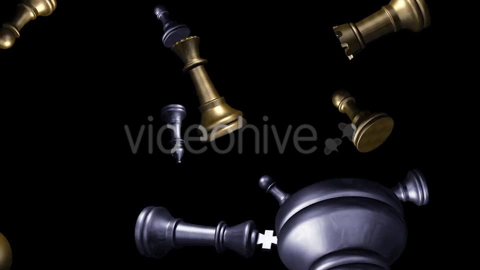 Chess Pieces Flying Gold & Silver Videohive 8950787 Motion Graphics Image 4