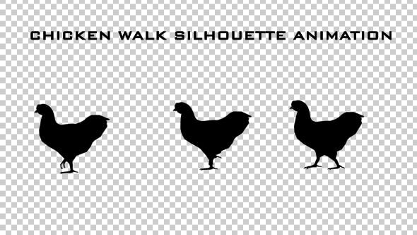 Chicken Walk Silhouette Animation - Download Videohive 20475131