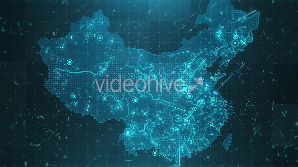 China Map Background Cities Connections 4K Videohive 20443220 Motion Graphics Image 2