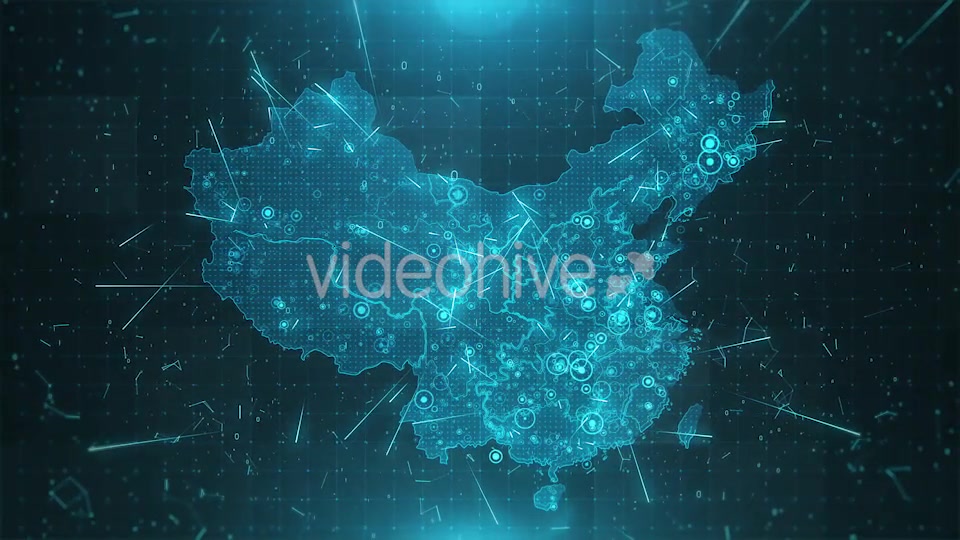 China Map Background Cities Connections 4K Videohive 20443220 Motion Graphics Image 4