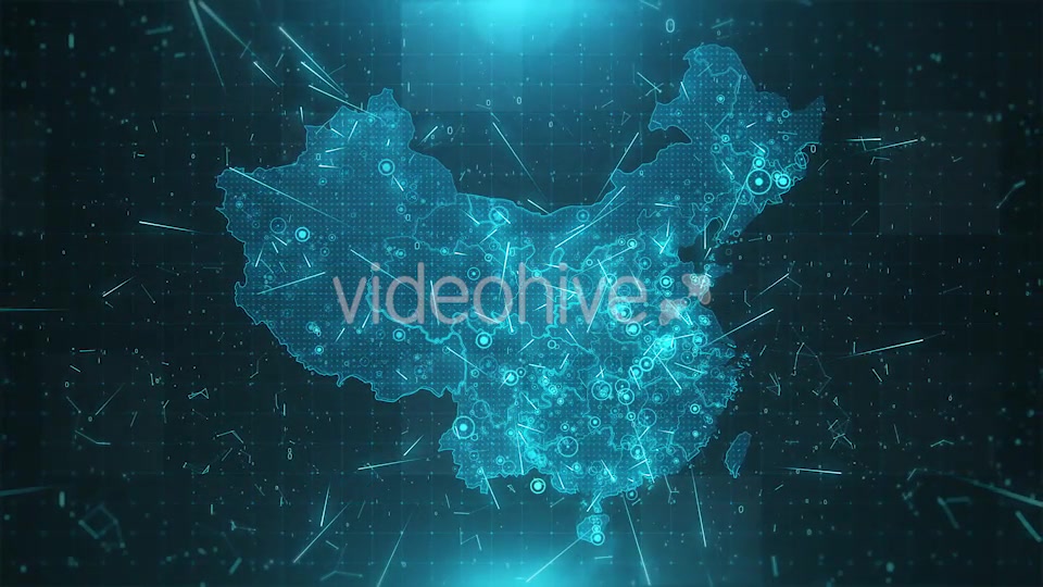 China Map Background Cities Connections 4K Videohive 20443220 Motion Graphics Image 5
