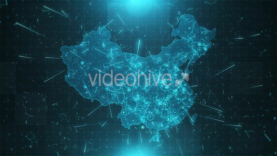 China Map Background Cities Connections 4K Videohive 20443220 Motion Graphics Image 6