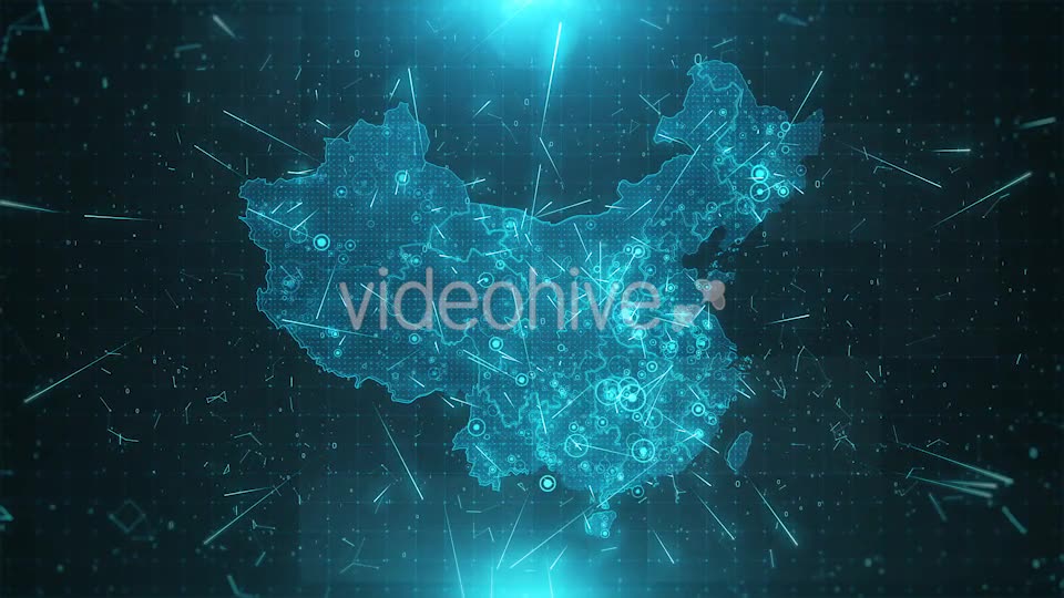 China Map Background Cities Connections 4K Videohive 20443220 Motion Graphics Image 7
