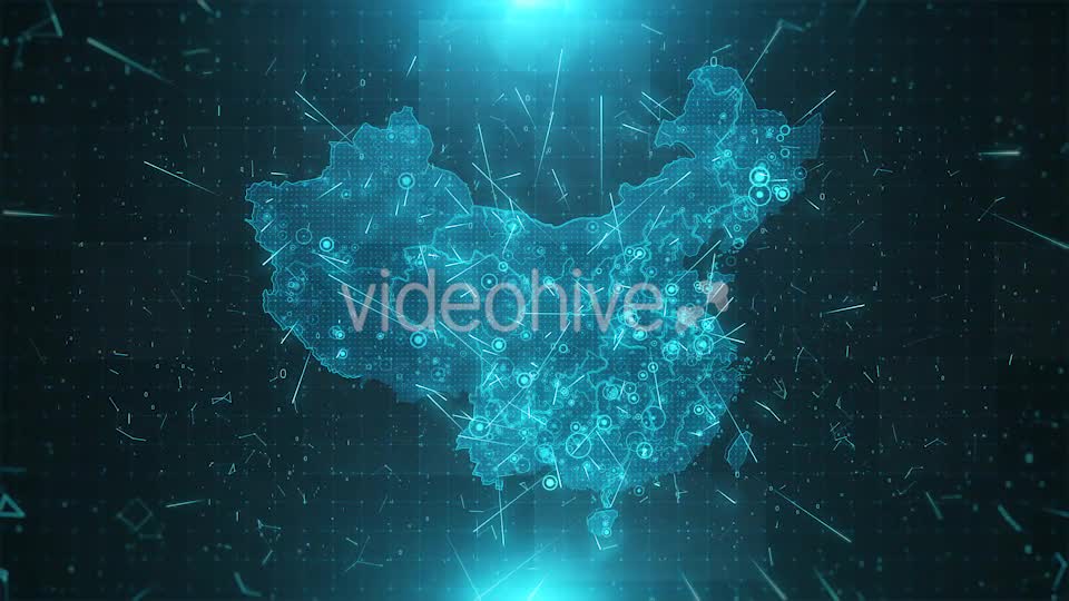 China Map Background Cities Connections 4K Videohive 20443220 Motion Graphics Image 8