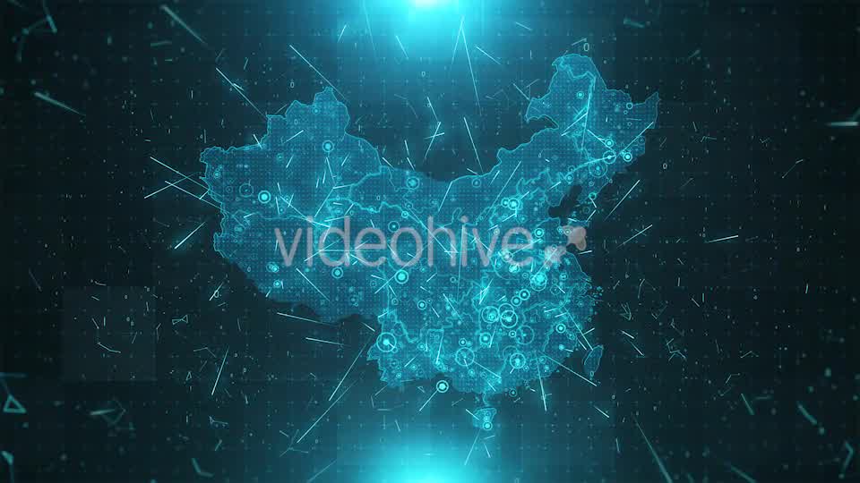 China Map Background Cities Connections 4K Videohive 20443220 Motion Graphics Image 9