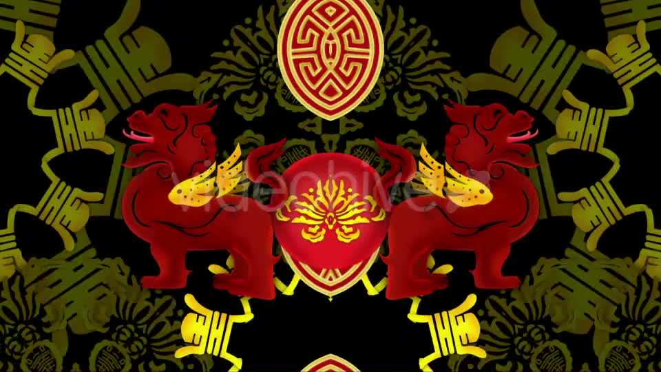 Chinese Lion Dance Background VJ Loops Part 2 Videohive 19712050 Motion Graphics Image 1