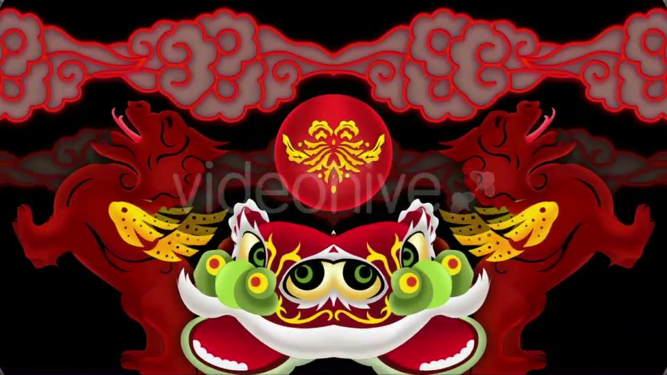 Chinese Lion Dance Background VJ Loops Part 2 Videohive 19712050 Motion Graphics Image 5