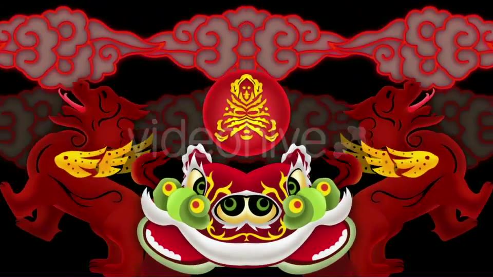 Chinese Lion Dance Background VJ Loops Part 2 Videohive 19712050 Motion Graphics Image 6