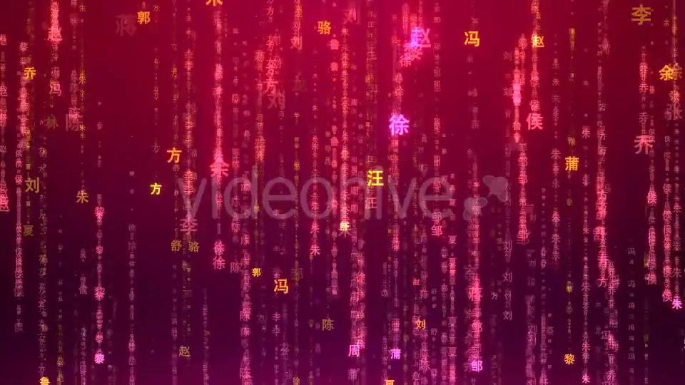 Chinese Surname Matrix Videohive 20457048 Motion Graphics Image 3