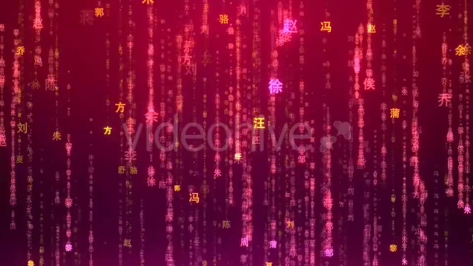 Chinese Surname Matrix Videohive 20457048 Motion Graphics Image 8