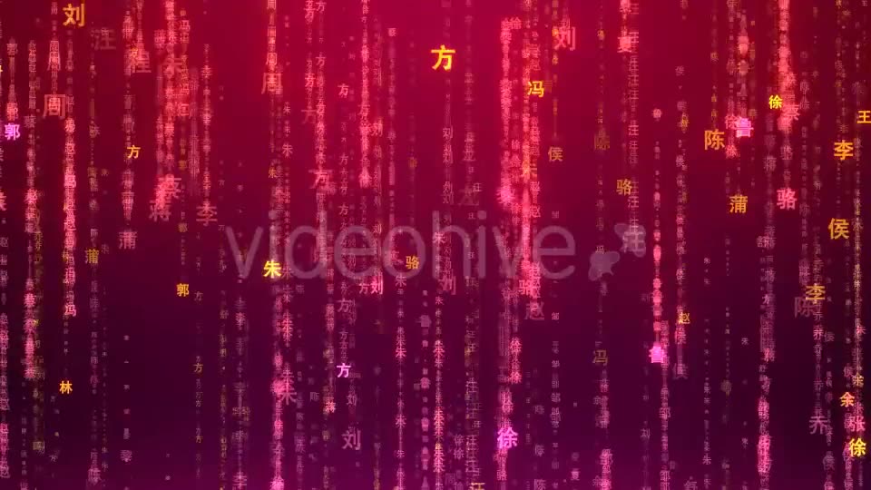 Chinese Surname Matrix Videohive 20457048 Motion Graphics Image 9