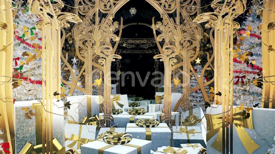 Christmas Art Nouveau Gift Box 03 HD Videohive 22959548 Motion Graphics Image 6