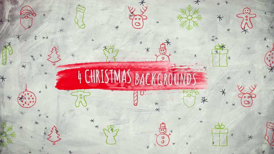 Christmas Backgrounds Hand Drawn Icons Videohive 25093831 Motion Graphics Image 1