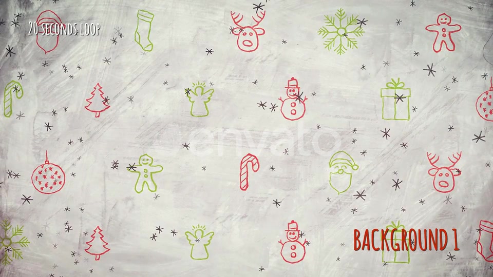 Christmas Backgrounds Hand Drawn Icons Videohive 25093831 Motion Graphics Image 4