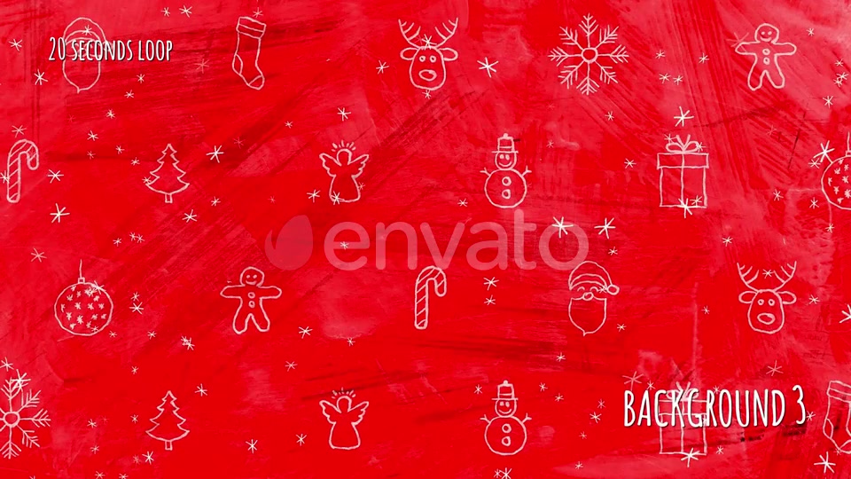 Christmas Backgrounds Hand Drawn Icons Videohive 25093831 Motion Graphics Image 6