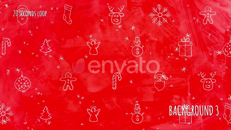 Christmas Backgrounds Hand Drawn Icons Videohive 25093831 Motion Graphics Image 7