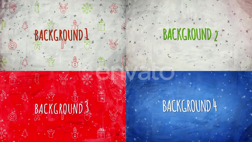 Christmas Backgrounds Hand Drawn Icons Videohive 25093831 Motion Graphics Image 9