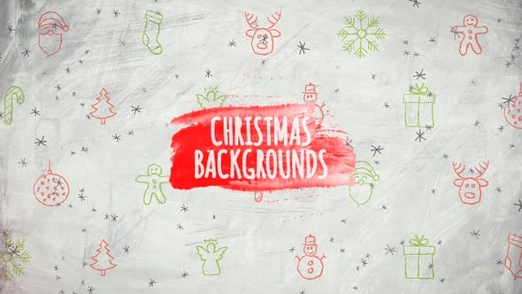 Christmas Backgrounds Hand Drawn Icons - Videohive 25093831 Download