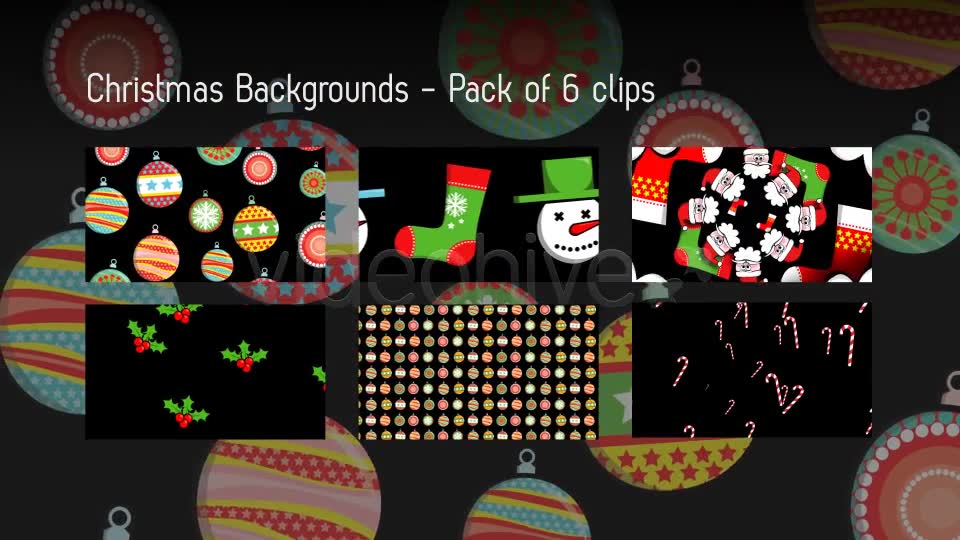Christmas Backgrounds Pack Of 6 Videohive 9828944 Motion Graphics Image 2