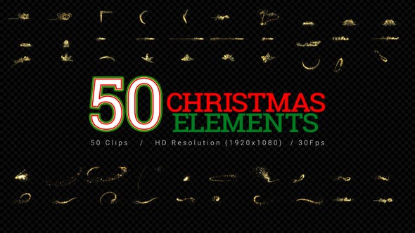 Christmas Elements 50Clips HD - Download Videohive 25060076