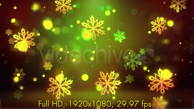 Christmas Gold Snowflakes Videohive 6134386 Motion Graphics Image 6