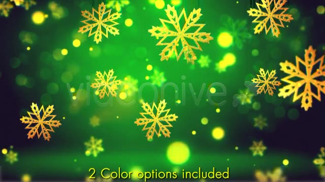 Christmas Gold Snowflakes Videohive 6134386 Motion Graphics Image 9