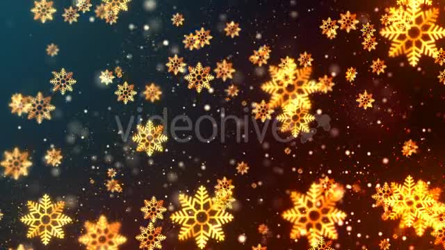 Christmas Golden Snowflakes Videohive 21011287 Motion Graphics Image 1