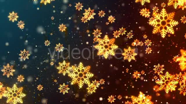 Christmas Golden Snowflakes Videohive 21011287 Motion Graphics Image 2
