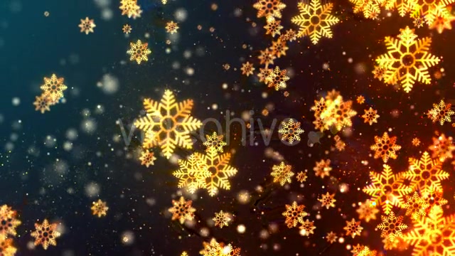 Christmas Golden Snowflakes Videohive 21011287 Motion Graphics Image 4
