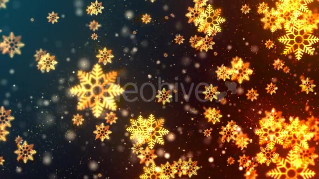 Christmas Golden Snowflakes Videohive 21011287 Motion Graphics Image 5