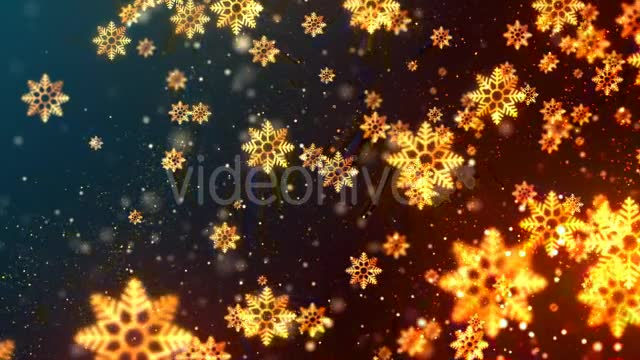 Christmas Golden Snowflakes Videohive 21011287 Motion Graphics Image 8