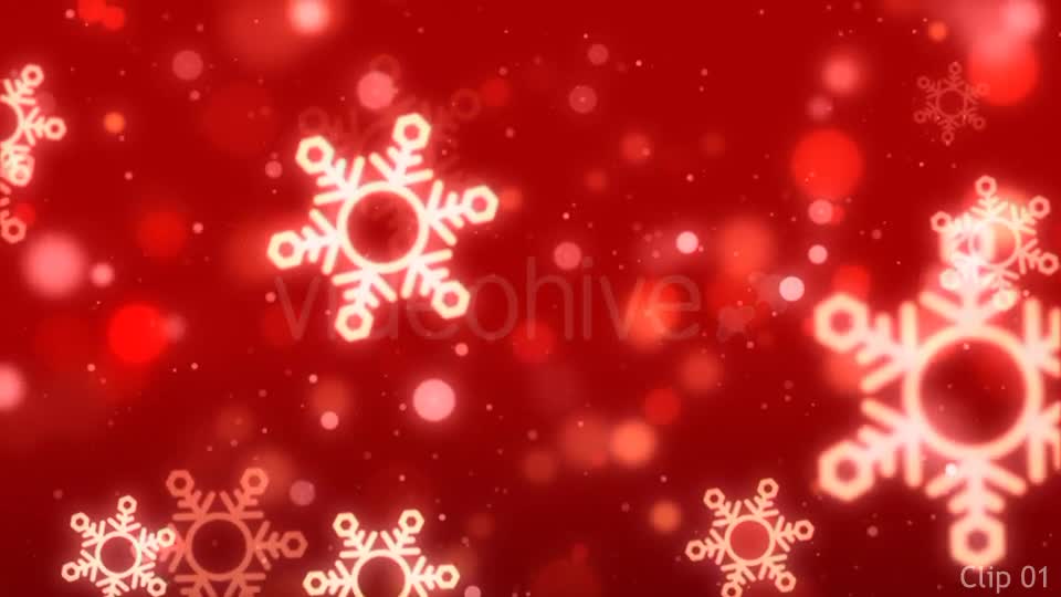Christmas Red Snowflake Backgrounds Videohive 9522497 Motion Graphics Image 1