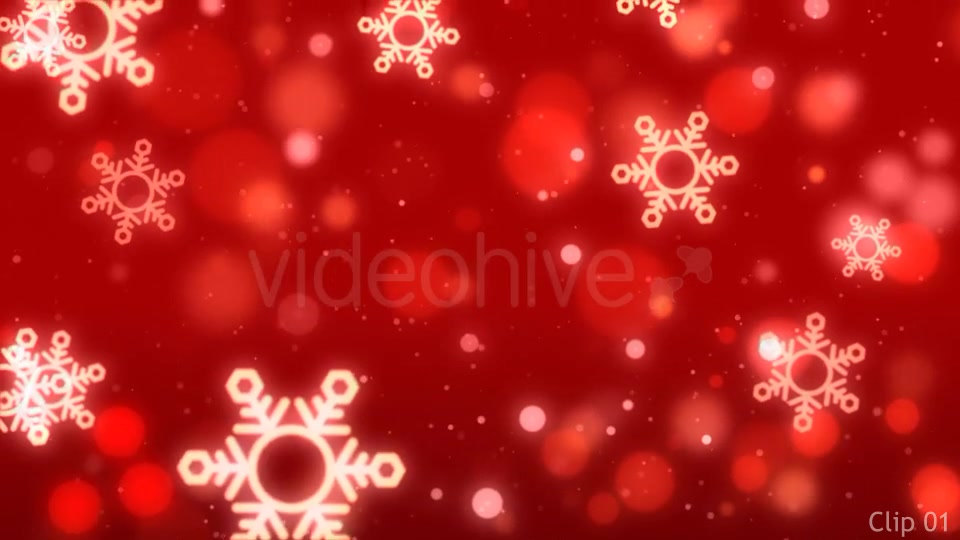 Christmas Red Snowflake Backgrounds Videohive 9522497 Motion Graphics Image 3