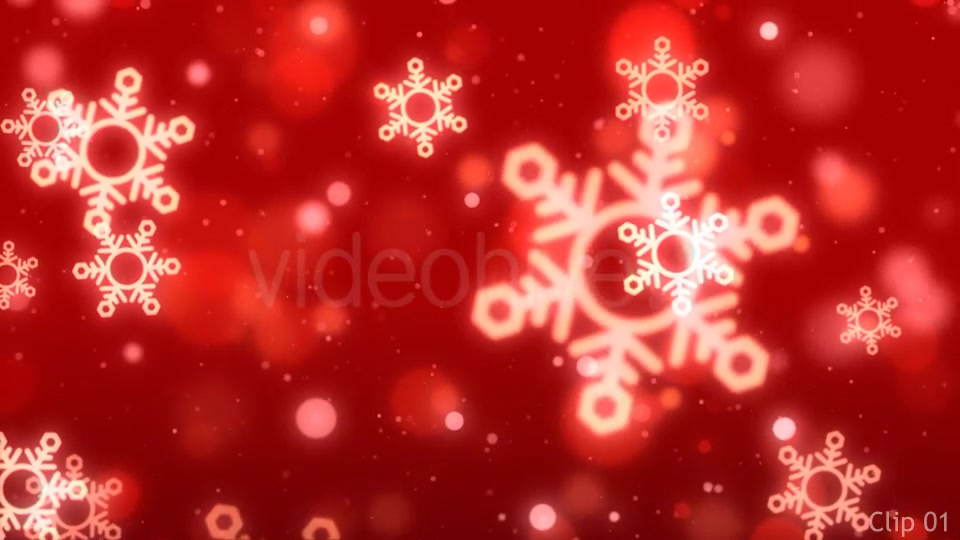 Christmas Red Snowflake Backgrounds Videohive 9522497 Motion Graphics Image 4