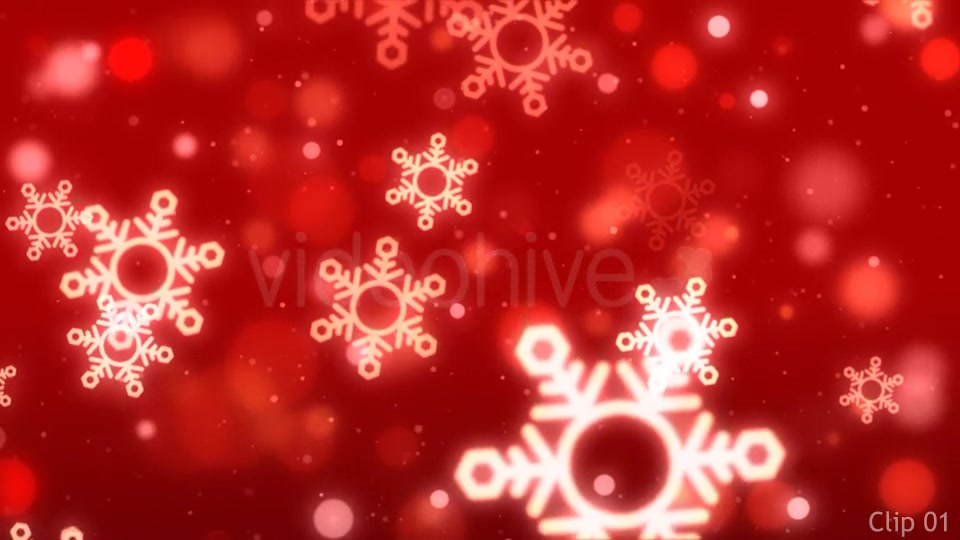 Christmas Red Snowflake Backgrounds Videohive 9522497 Motion Graphics Image 5