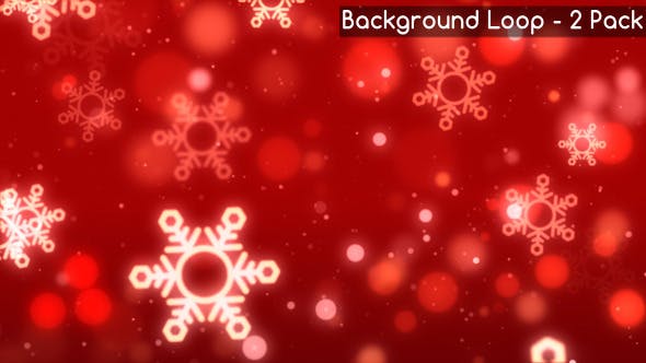 Christmas Red Snowflake Backgrounds - Videohive Download 9522497
